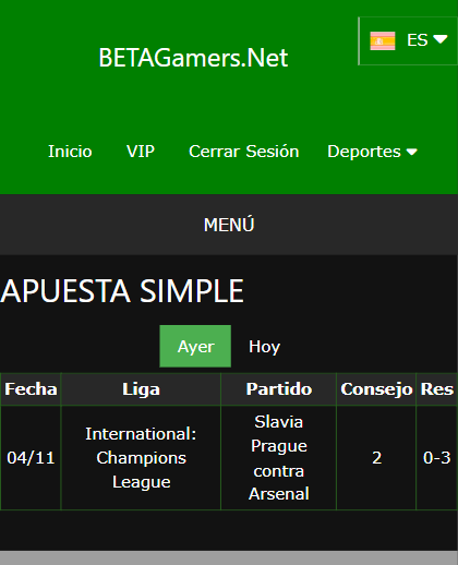 boleto de apuesta vip ganada